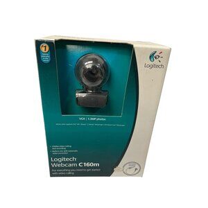 Logitech C160m Webcam VGA 1.3MP Photos Built-In Mic Manual Focus PC Video Callin